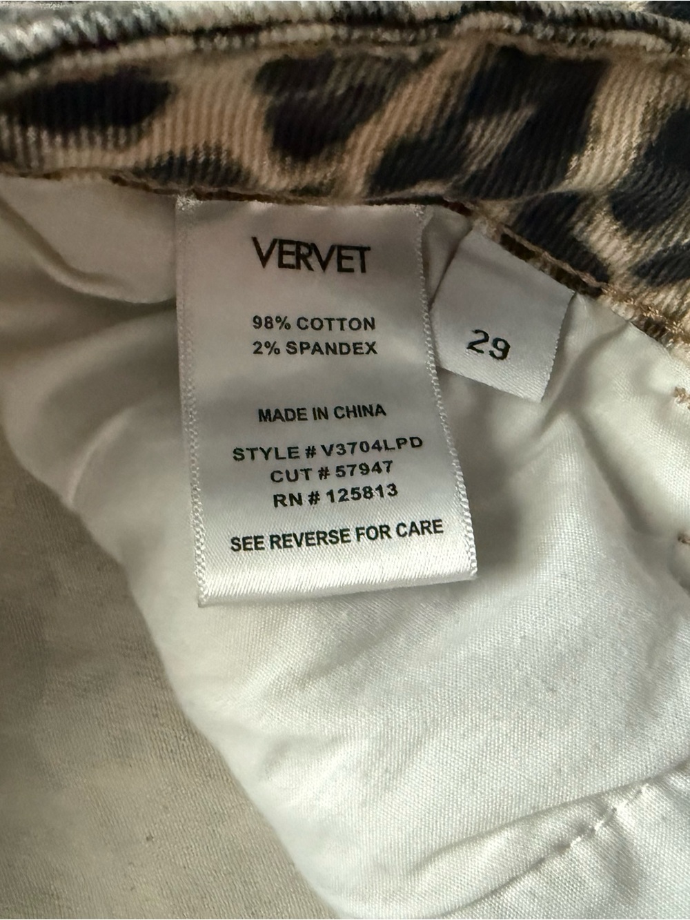 VERVET High Rise Leopard Print Barrel Jeans - Picture 8 of 8